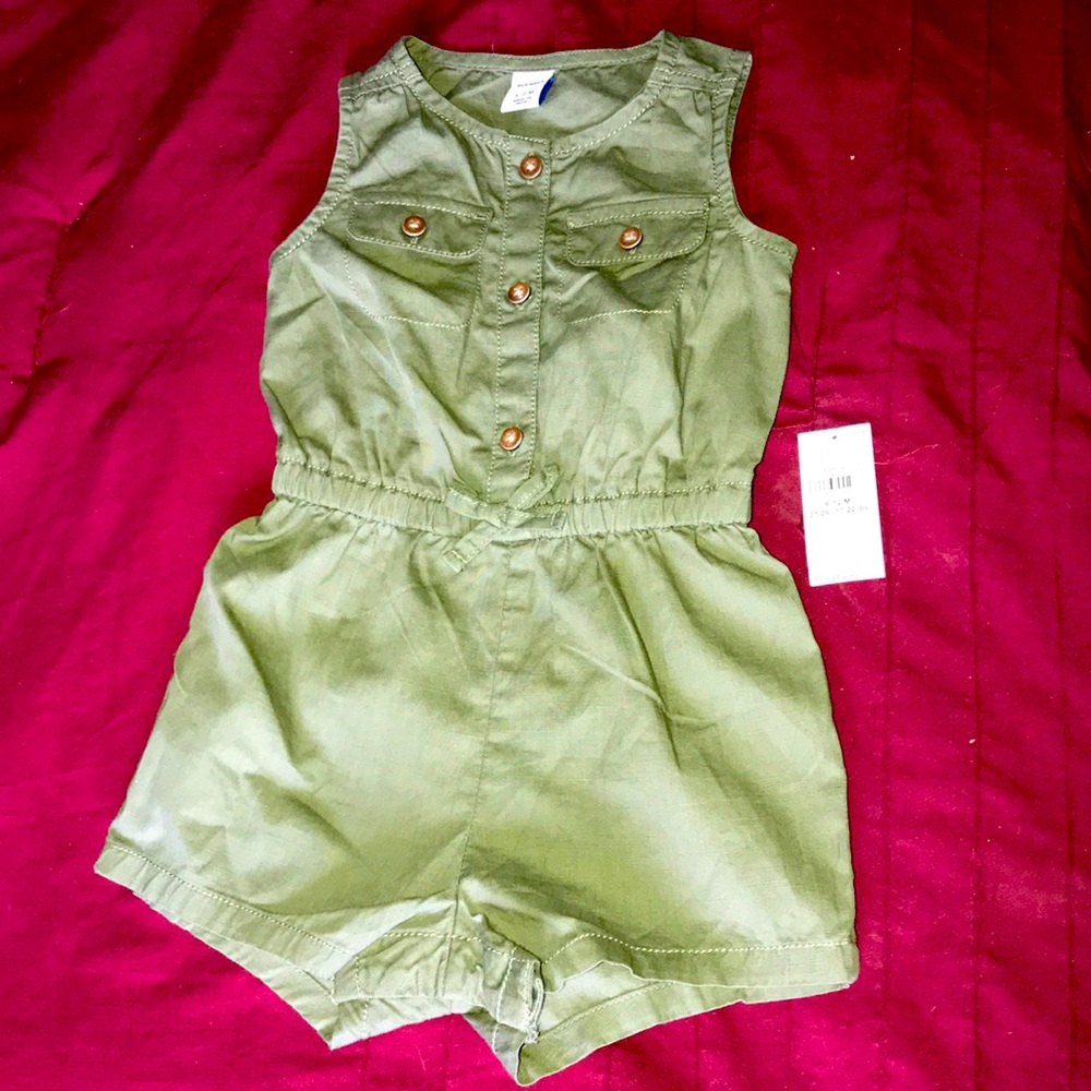 Olive green onesie
